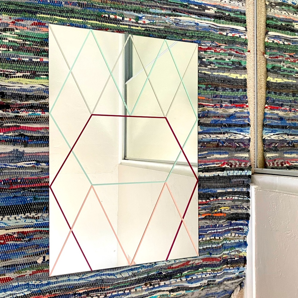 Geometric Pattern Mirror Rectangle - Picture 2 of 4